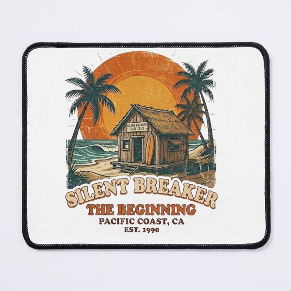 Item preview, Silent Breaker Surf Club - The Beginning 1990 Vintage Pacific Coast CA Surf Shack designed and sold by The Daily Progress.