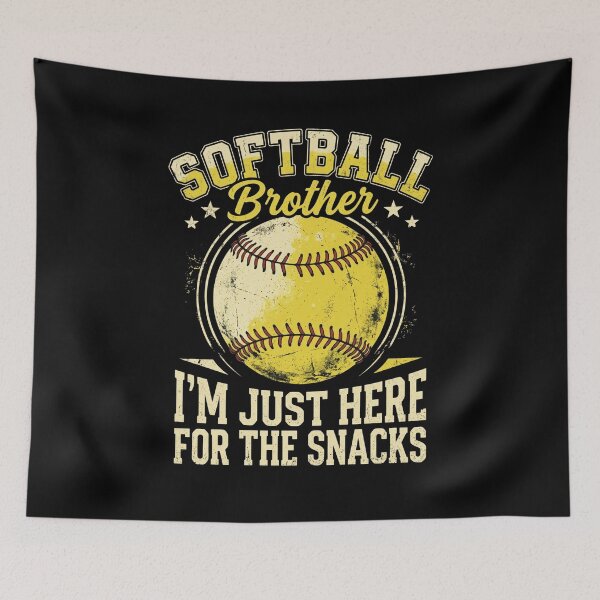 Item preview, Softball Brother I'm Just Here For The Snacks Family Sports Fan designed and sold by SofenArt.