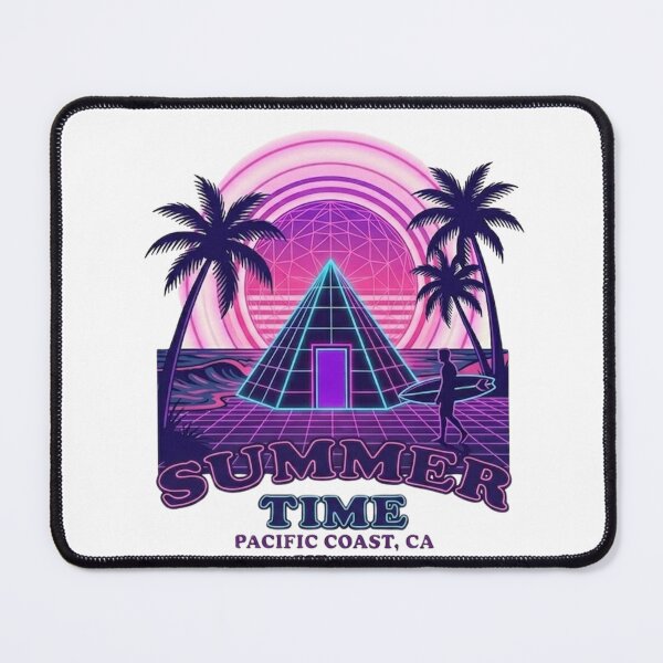 Item preview,  Retro Summer Time Neon Pyramid Beach designed and sold by The Daily Progress.