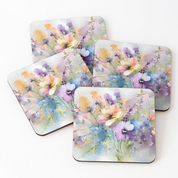 Item preview, Pastel Watercolor-Style Wildflowers Impressionist-Inspired Digital Art designed and sold by DEC02.