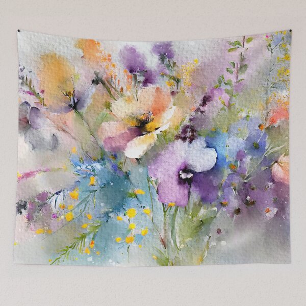 Item preview, Pastel Watercolor-Style Wildflowers Impressionist-Inspired Digital Art designed and sold by DEC02.