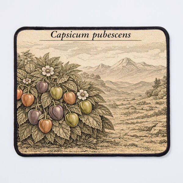 Item preview, Capsicum Pubescens Botanical Illustration | Rocoto Pepper Engraving | Vintage Manzano Chili Plant Art designed and sold by LinePlatePress.
