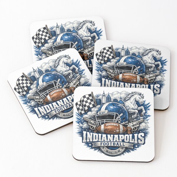 Item preview, Indianapolis Football Racing City Design Blue White Gridiron Fan Shirt American Football Graphic Tee designed and sold by GarnerSupplyCo.