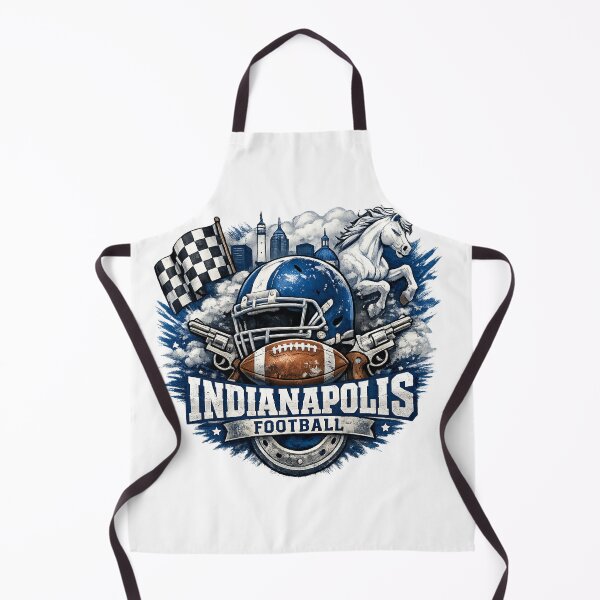 Item preview, Indianapolis Football Racing City Design Blue White Gridiron Fan Shirt American Football Graphic Tee designed and sold by GarnerSupplyCo.
