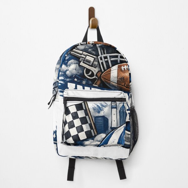 Item preview, Indianapolis Football Racing City Design Blue White Gridiron Fan Shirt American Football Graphic Tee designed and sold by GarnerSupplyCo.