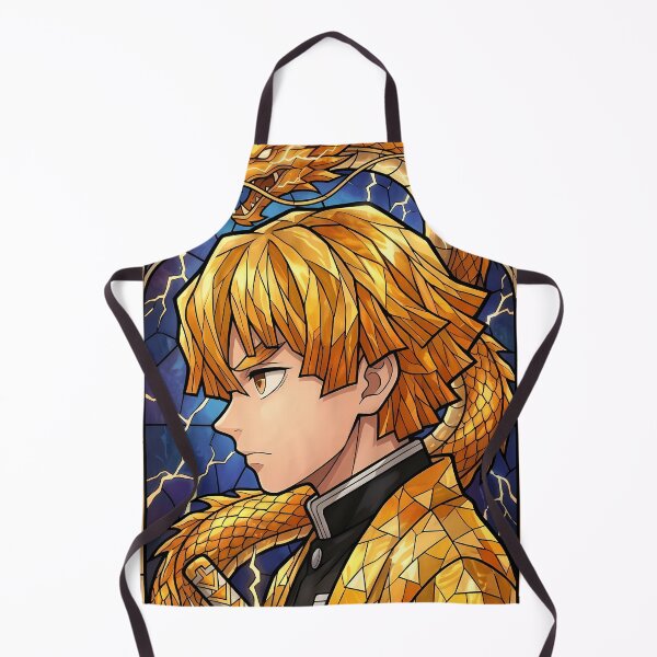 Item preview, Zenitsu Agatsuma Demon Slayer Dragon Lightning Stained Glass designed and sold by mildaclairmo.
