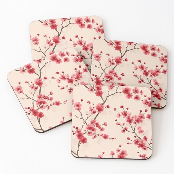 Item preview, Watercolor Sakura Cherry Blossom Floral Pattern designed and sold by NicolasGlowArt.