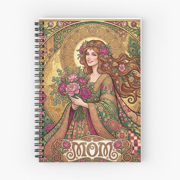 Item preview, Art Nouveau Mother with Golden Florals designed and sold by Common-Standard.