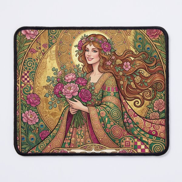 Item preview, Art Nouveau Mother with Golden Florals designed and sold by Common-Standard.