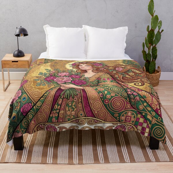 Item preview, Art Nouveau Mother with Golden Florals designed and sold by Common-Standard.