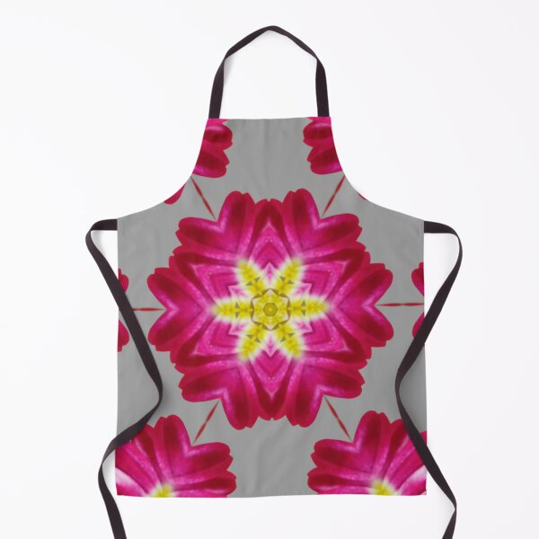 Item preview, Pink Floral Star Kaleidoscope on Gray – Minimal Floral Pattern designed and sold by SilentBloomLab.