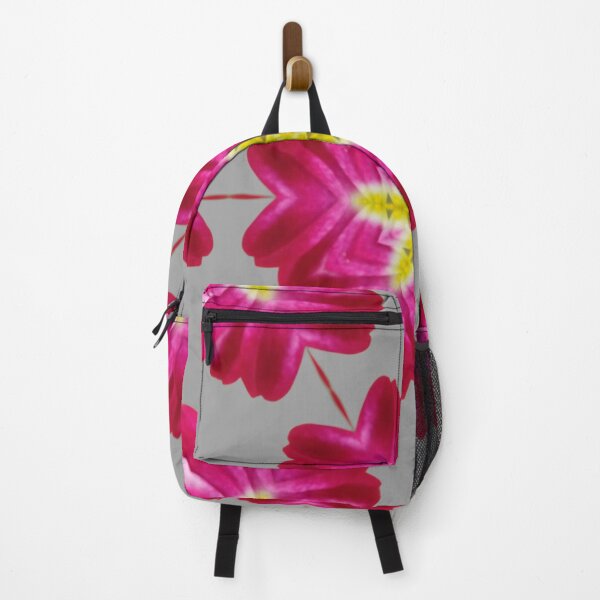 Item preview, Pink Floral Star Kaleidoscope on Gray – Minimal Floral Pattern designed and sold by SilentBloomLab.
