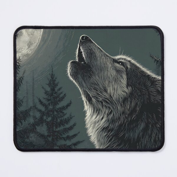 Item preview, Majestic Wolves Under Moonlight Spirit Wild Nature designed and sold by ART ATTACK ZONE.