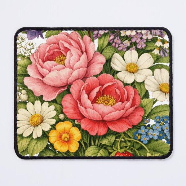 Item preview, Classic Botanical Harmony – Vintage Floral Composition designed and sold by Joyfulfabric.