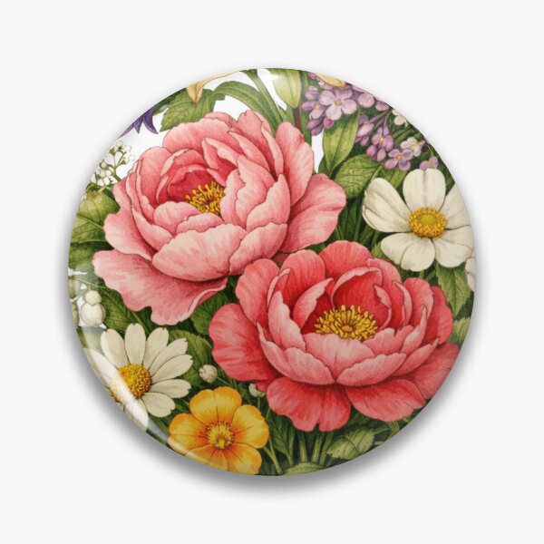 Item preview, Classic Botanical Harmony – Vintage Floral Composition designed and sold by Joyfulfabric.