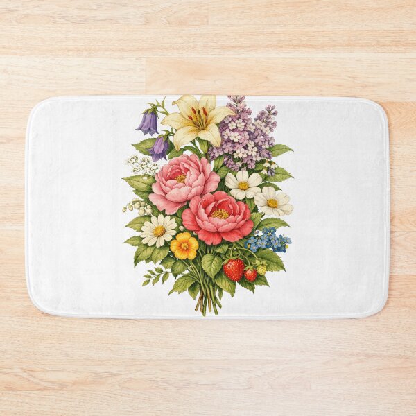 Item preview, Classic Botanical Harmony – Vintage Floral Composition designed and sold by Joyfulfabric.