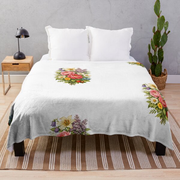 Item preview, Classic Botanical Harmony – Vintage Floral Composition designed and sold by Joyfulfabric.