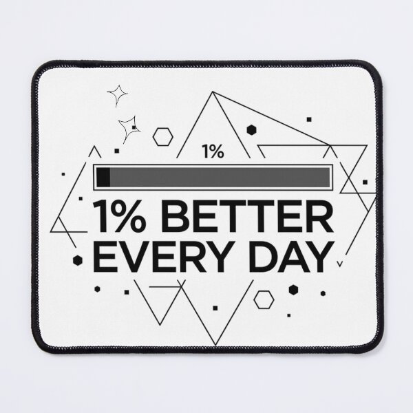 Item preview, 1% Better Every Day Motivational Progress Bar Design designed and sold by The Daily Progress.
