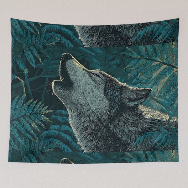 Item preview, Animal Majestic Wolves Under Moonlight Spirit Wild Nature designed and sold by ART ATTACK ZONE.