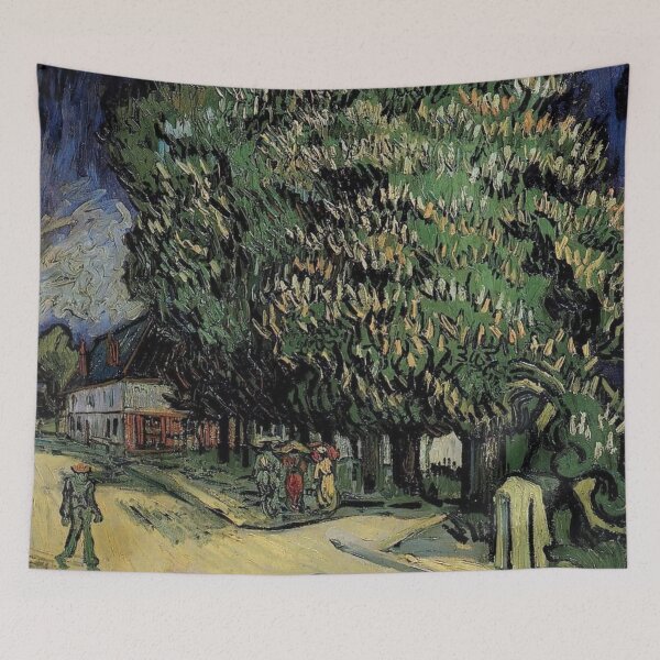 Item preview, Chestnut Trees in Blossom - Van Gogh - Post Impressionist Landscape Painting Tree Lined Street for Art Lovers designed and sold by RickE.