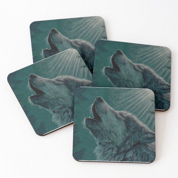 Item preview, Life Majestic Wolves Under Moonlight Spirit Wild Nature designed and sold by ART ATTACK ZONE.