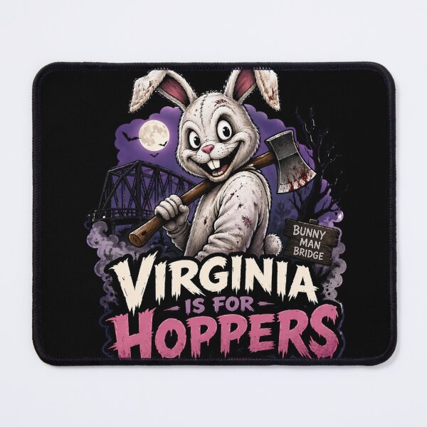 Item preview, Virginia Is for Hoppers | Bunny Man Bridge Horror Design designed and sold by Sonic Nova Studios.