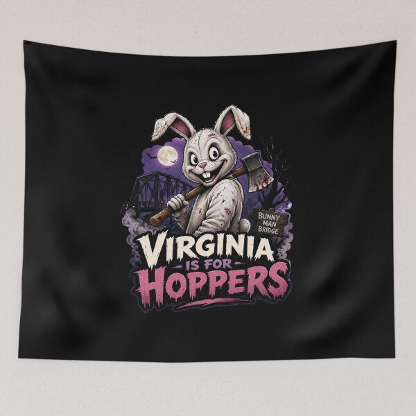 Item preview, Virginia Is for Hoppers | Bunny Man Bridge Horror Design designed and sold by Sonic Nova Studios.