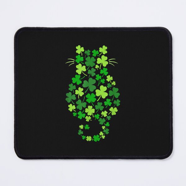 Item preview, Lucky Green Clover Cat Silhouette Design designed and sold by trucnhieuchan.