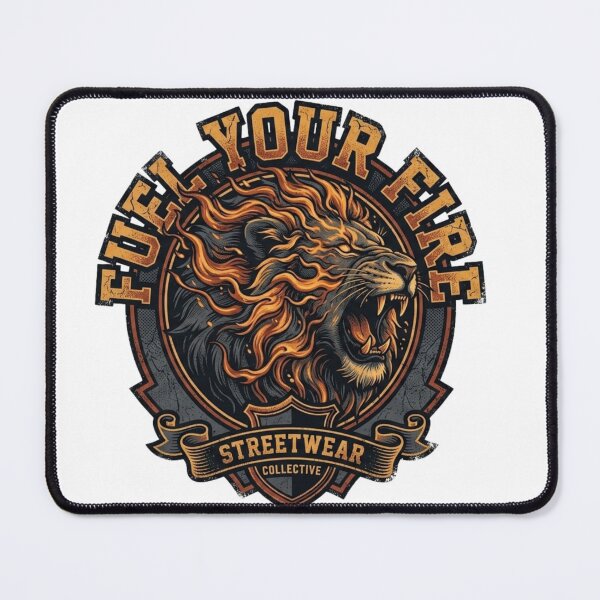Item preview, Fuel Your Fire Lion Streetwear Badge Design designed and sold by "Positive Vibes & Daily Lifestyle".