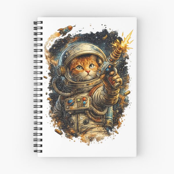 Item preview, Space Cat Vintage Illustration Astronaut Kitten for Sci-Fi Lovers designed and sold by RickE.