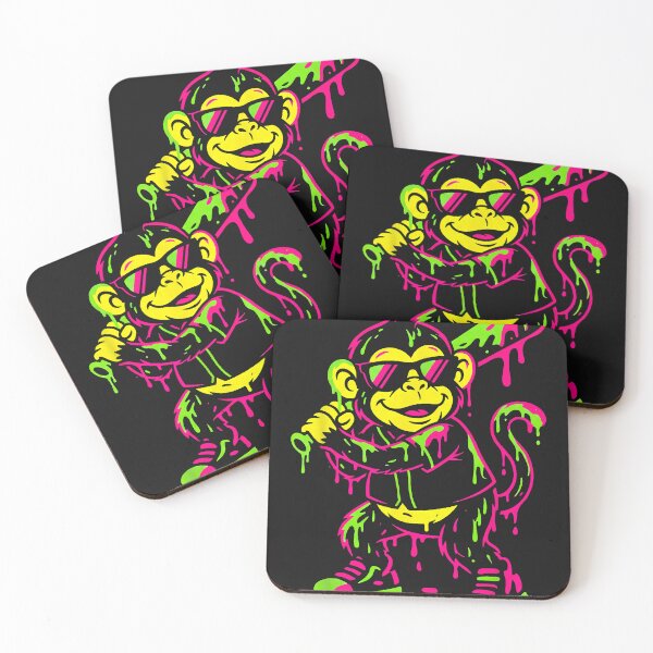 Item preview, Neon Drip Monkey Batter Cool Animal Street Art designed and sold by trucnhieuchan.