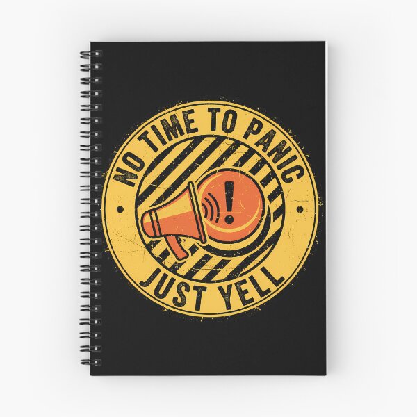 Item preview, No Time to Panic Just Yell Badge Design designed and sold by Teeny Quities.