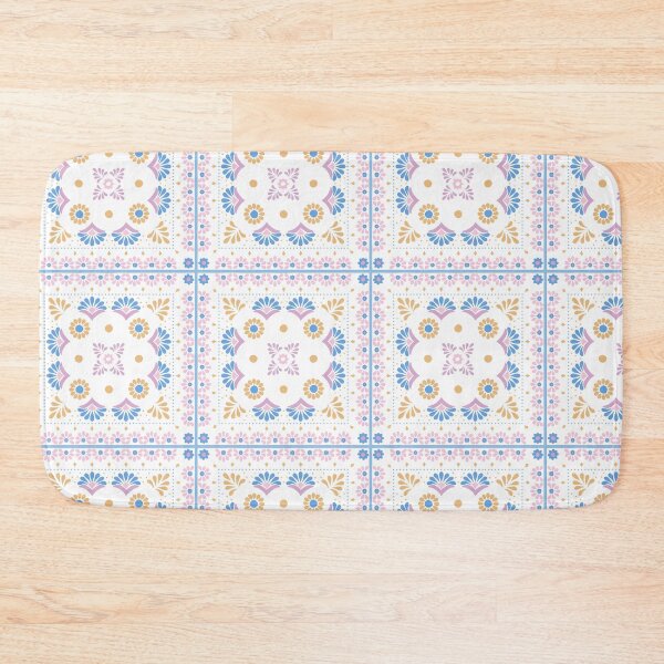 Item preview, Handerkchief Floral - Aegean Summer -white background  designed and sold by Stephanie Fiona Design.