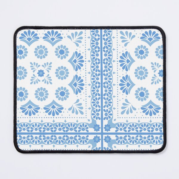 Item preview, Handerkchief Floral - Aegean Summer - blue white designed and sold by Stephanie Fiona Design.