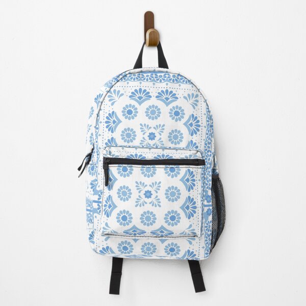 Item preview, Handerkchief Floral - Aegean Summer - blue white designed and sold by Stephanie Fiona Design.