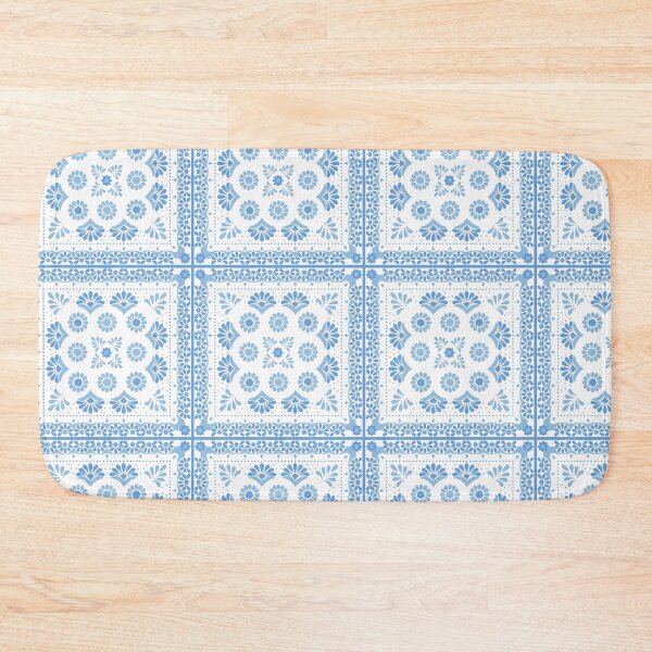 Item preview, Handerkchief Floral - Aegean Summer - blue white designed and sold by Stephanie Fiona Design.