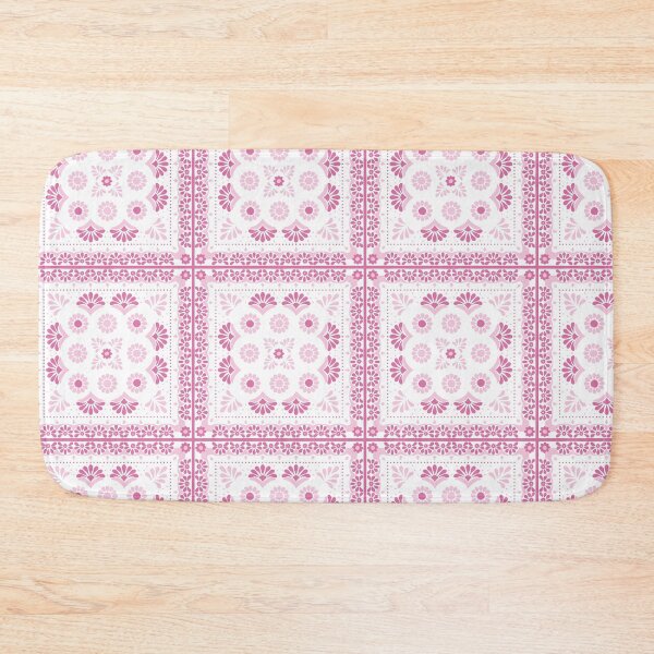 Item preview, Handerkchief Floral - Aegean Summer - pink white designed and sold by Stephanie Fiona Design.