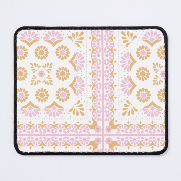 Item preview, Handerkchief Floral - Aegean Summer - pink yellow white designed and sold by Stephanie Fiona Design.