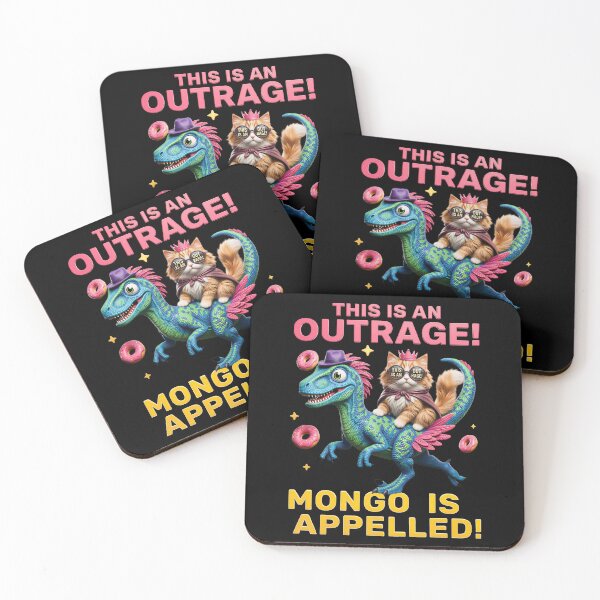Item preview, Mongo is Appalled Funny Cat Riding Dinosaur Meme  designed and sold by gear-posters.
