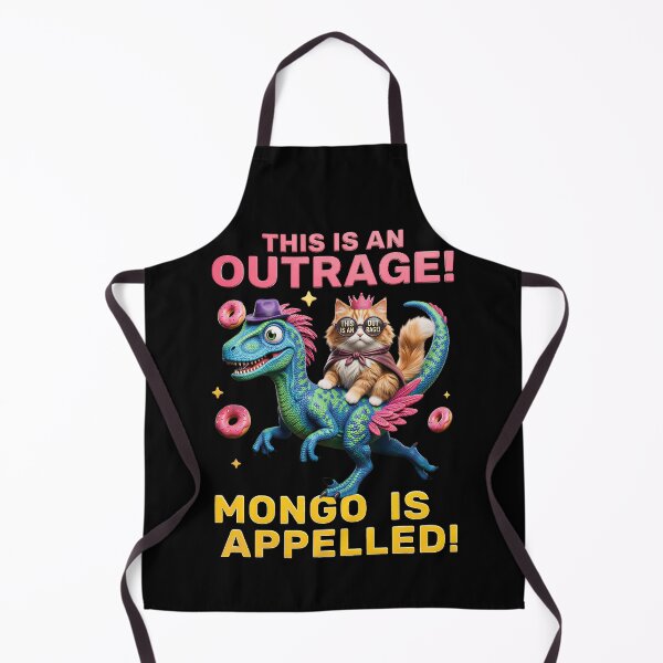 Item preview, Mongo is Appalled Funny Cat Riding Dinosaur Meme  designed and sold by gear-posters.