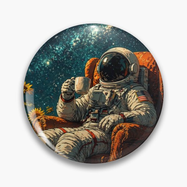 Item preview, Cozy Astronaut Sitting Among Sunflowers in Space designed and sold by Expl0rer.