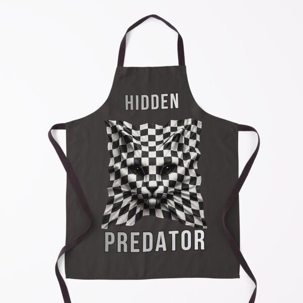 Item preview, Hidden Predator Cat Optical Illusion T-Shirt | Checkerboard Cat Face | Dark Streetwear Design designed and sold by Irysek.