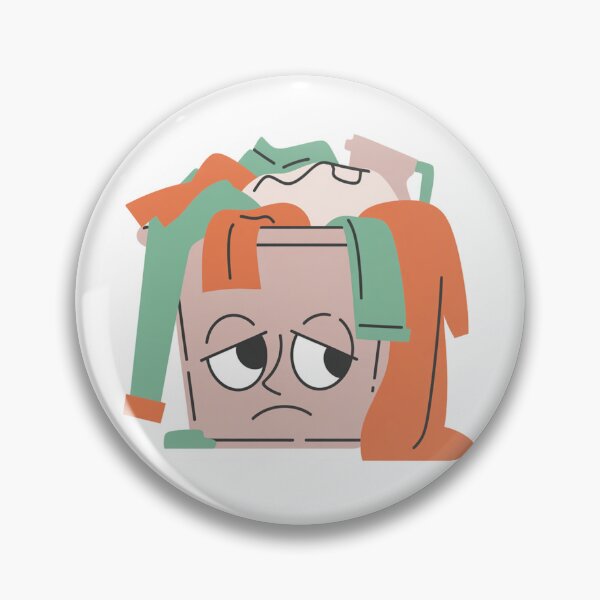 Item preview, Overwhelmed Laundry Basket – Relatable "Chore Fatigue" Art Sticker designed and sold by Moodzu.