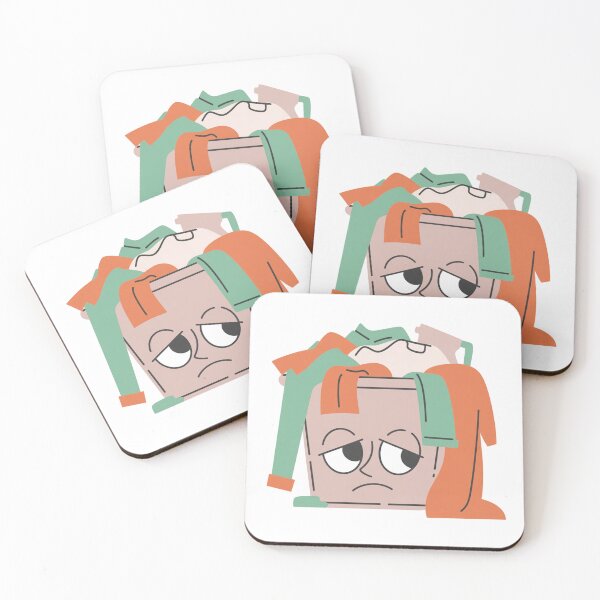 Item preview, Overwhelmed Laundry Basket – Relatable "Chore Fatigue" Art Sticker designed and sold by Moodzu.