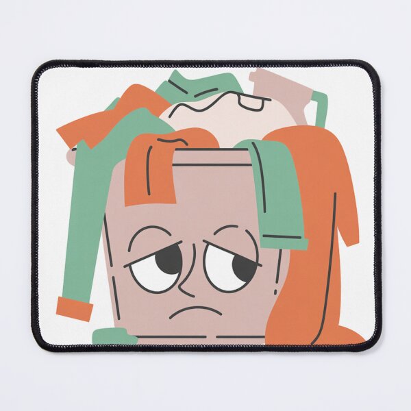 Item preview, Overwhelmed Laundry Basket – Relatable "Chore Fatigue" Art Sticker designed and sold by Moodzu.