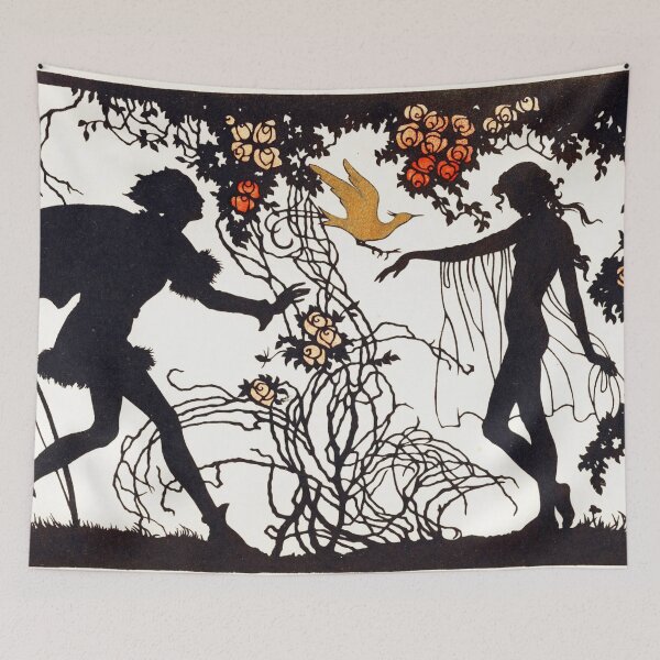 Item preview, Silhouette Art Nouveau Romantic Couple for Vintage Art Lovers designed and sold by RickE.