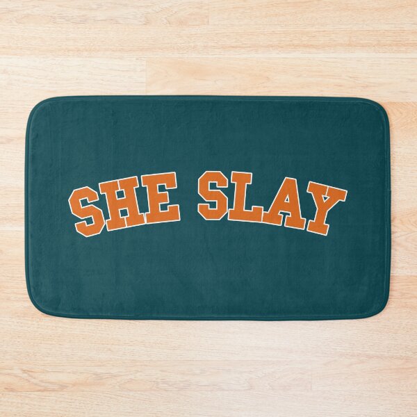 Item preview, She Slay Modern Orange Typography Female Power designed and sold by NosandEdgy.