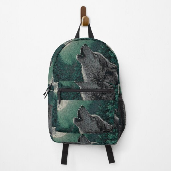 Item preview, Green Majestic Wolves Under Moonlight Spirit Wild Nature designed and sold by ART ATTACK ZONE.
