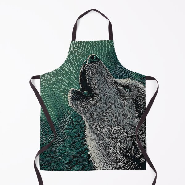 Item preview, Green Majestic Wolves Under Moonlight Spirit Wild Nature designed and sold by ART ATTACK ZONE.