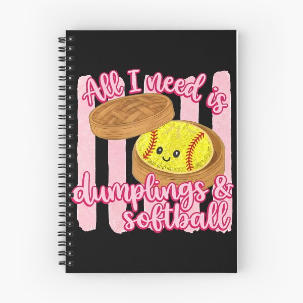 Item preview, All I Need Is Dumplings  Softball Retro Striped Softball designed and sold by stershopepie.